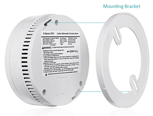 X-Sense DS51 Kombinierter CO Melder Kohlenmonoxidmelder und Rauchmelder, Batteriebetrieben, [5-er Set] - 6