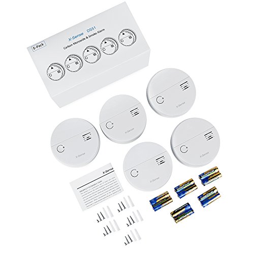 X-Sense DS51 Kombinierter CO Melder Kohlenmonoxidmelder und Rauchmelder, Batteriebetrieben, [5-er Set] - 7