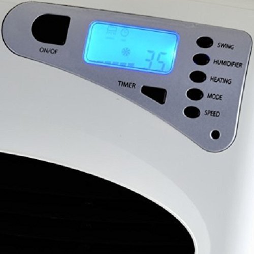 Syntrox Germany 5 in 1 Digitaler Stand Ventilator mit LCD, Fernbedienung, 1200m³/h-10 Liter Tank Standventilator Lüfter Gebläse Windmaschine Klimagerät Klimaanlage - 2