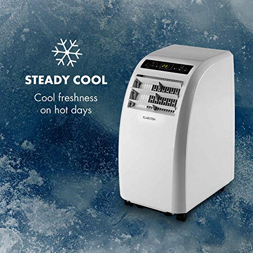 Metrobreeze Rom Mobile Indoor Fenster-Klimaanlage multifunktional inkl. Fensterabdichtungs-Set für Klapp- oder Schiebefenster (einstellbare Temperatur: 18 bis 30 °C, 10000 BTU, EEK A+, Fernbedienung, Timer, Ventilator-Funktion, integr. Bodenrollen) weiß - 3