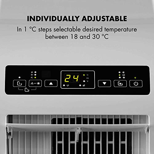 Metrobreeze Rom Mobile Indoor Fenster-Klimaanlage multifunktional inkl. Fensterabdichtungs-Set für Klapp- oder Schiebefenster (einstellbare Temperatur: 18 bis 30 °C, 10000 BTU, EEK A+, Fernbedienung, Timer, Ventilator-Funktion, integr. Bodenrollen) weiß - 4