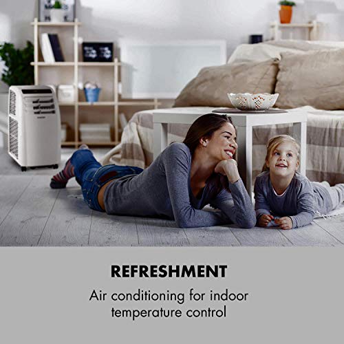 Metrobreeze Rom Mobile Indoor Fenster-Klimaanlage multifunktional inkl. Fensterabdichtungs-Set für Klapp- oder Schiebefenster (einstellbare Temperatur: 18 bis 30 °C, 10000 BTU, EEK A+, Fernbedienung, Timer, Ventilator-Funktion, integr. Bodenrollen) weiß - 5