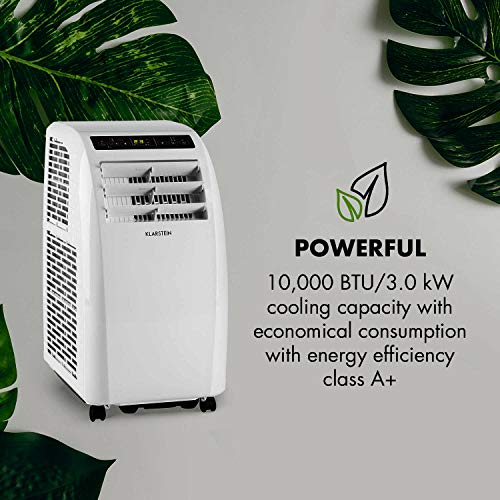 Metrobreeze Rom Mobile Indoor Fenster-Klimaanlage multifunktional inkl. Fensterabdichtungs-Set für Klapp- oder Schiebefenster (einstellbare Temperatur: 18 bis 30 °C, 10000 BTU, EEK A+, Fernbedienung, Timer, Ventilator-Funktion, integr. Bodenrollen) weiß - 6