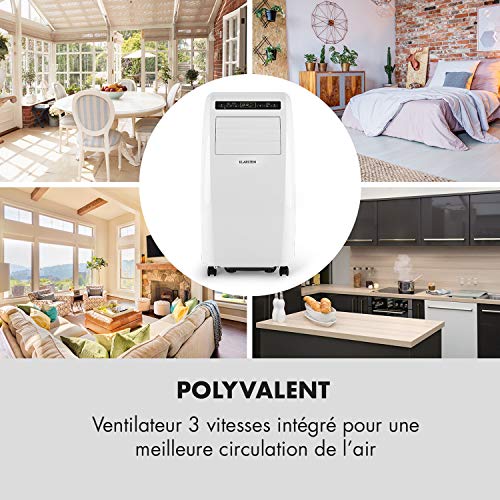 Metrobreeze Rom Mobile Indoor Fenster-Klimaanlage multifunktional inkl. Fensterabdichtungs-Set für Klapp- oder Schiebefenster (einstellbare Temperatur: 18 bis 30 °C, 10000 BTU, EEK A+, Fernbedienung, Timer, Ventilator-Funktion, integr. Bodenrollen) weiß - 8