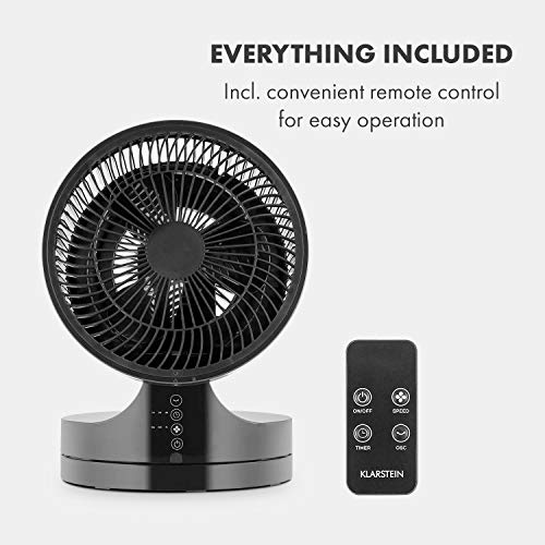 Klarstein • Touchstream • Ventilator • Tischventilator • Mini Ventilator – mit Fernbedienung schwarz - 6