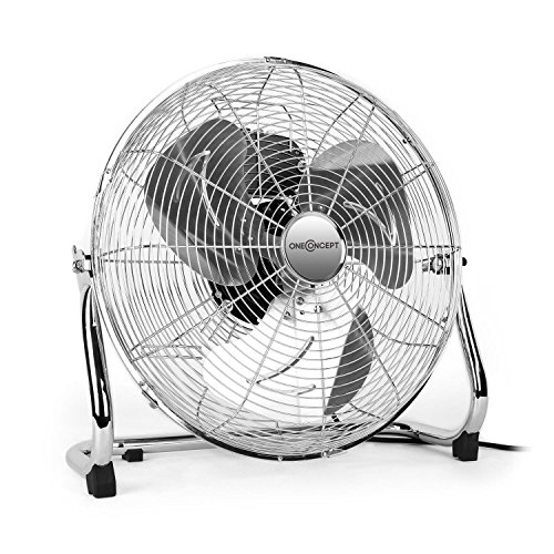30 cm Retro Metall Ventilator 3 Luftstromgeschwindigkeiten///Ø Silber 3 Rotorbl/ätter f/ür optimale Luftzirkulation ca