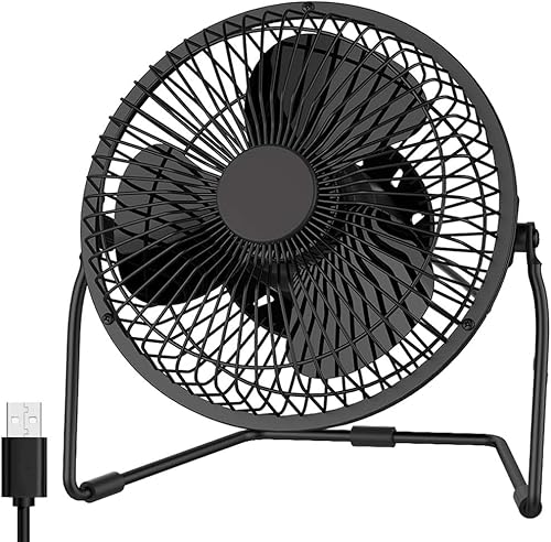 EasyAcc 6 Zoll USB Ventilator Mini Lüfter für den Schreibtisch mit An/Aus-Schalter schwarz - 4