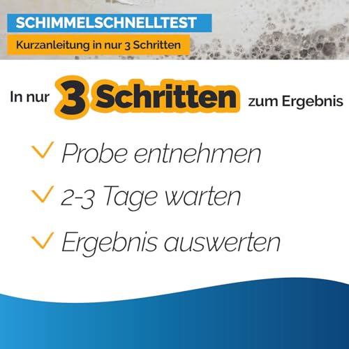 Schimmeltest für zu Hause – bis zu 6 Räume – Schimmelpilz Schnelltest zur Einschätzung einer Schimmelpilzbelastung - 4