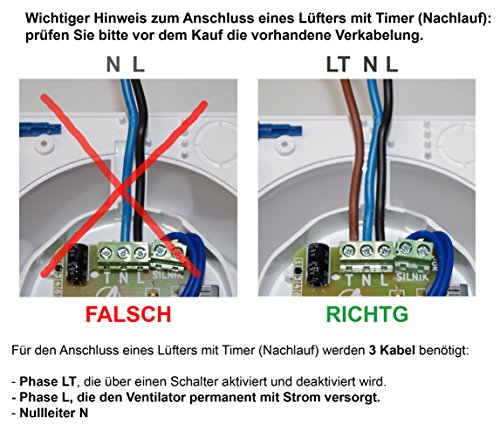Bad-Lüfter Wand-Ventilator Ø 100 Feuchtesensor / Timer Escudo Silent System+ (PEB) - 3