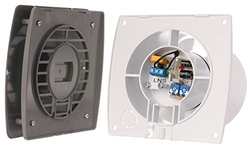 Bad-Lüfter mit Feuchtesensor und Timer , Ventilator, Leise 100 mm, INOX , T100HTI , Europlast - 6