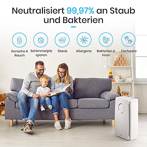 Luftreiniger von Pro Breeze mit True HEPA-Kombifilter 5-in-1 System - 7
