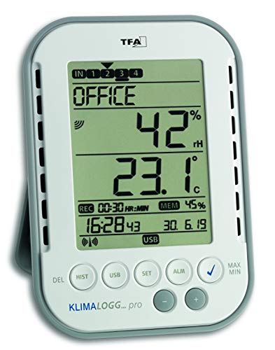 TFA Dostmann Profi-Thermo-Hygrometer mit Datenlogger-Funktion KlimaLogg Pro 303039