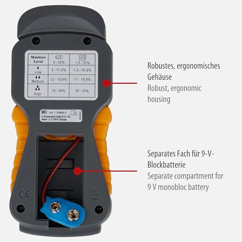 Brennenstuhl Feuchtigkeits-Detector MD 1298680 ohne Batterie - 3